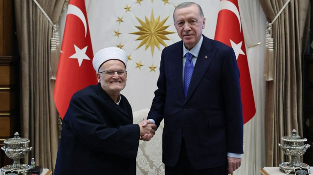Erdogan with Al Aqsa Mosque Imam Erdogan with Al Aqsa Mosque Imam