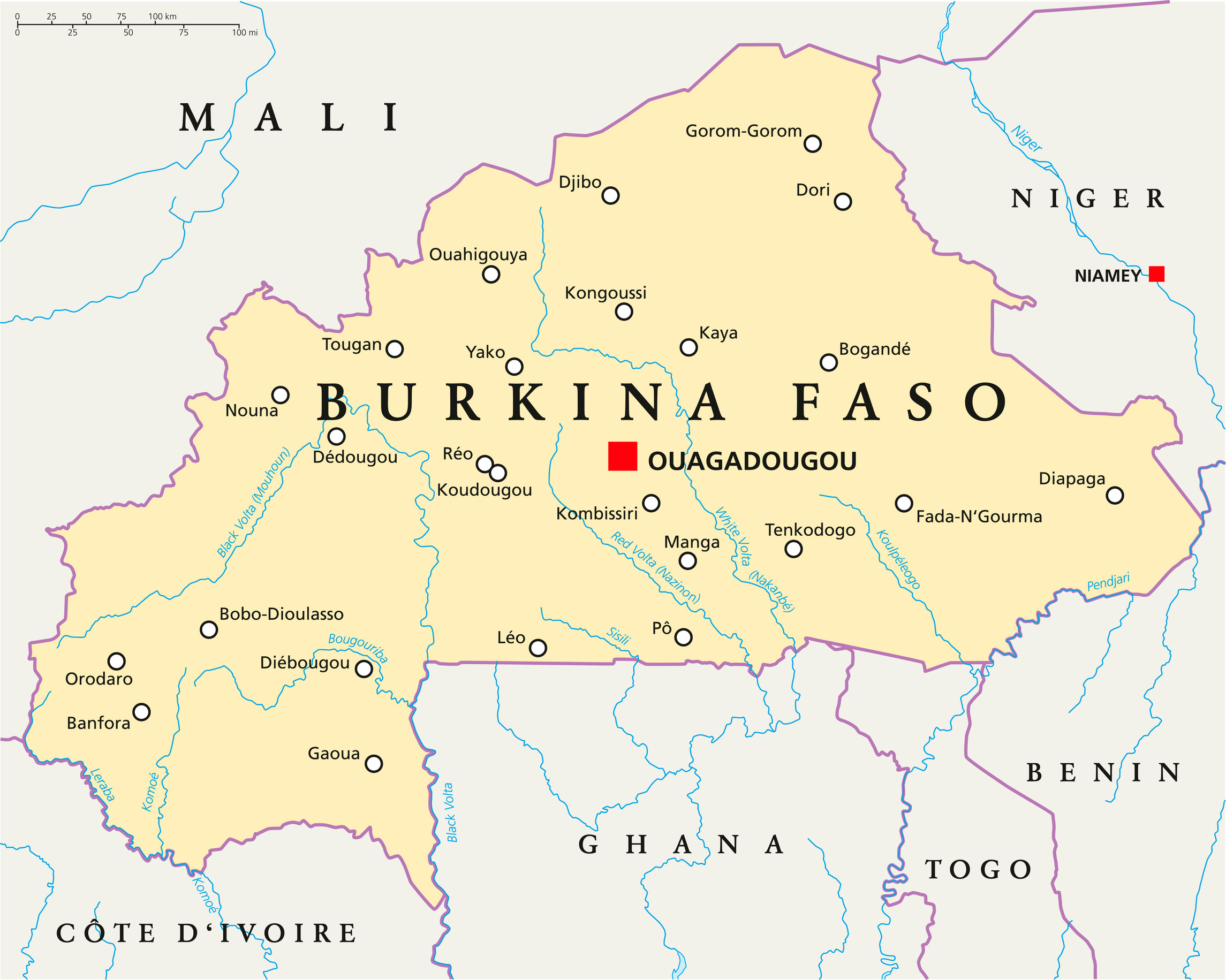 burkina-faso-political-map burkina-faso-political-map